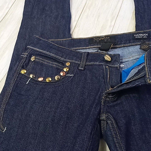 Rocawear Hannah Skinny Low Rise Blue Jeans Size 3 - Picture 14 of 16